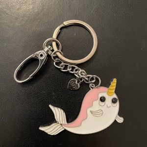 💖 Narwhal Pink Keychain NEW